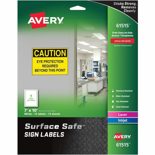LABEL,SS SIGN,7X10,15,WH